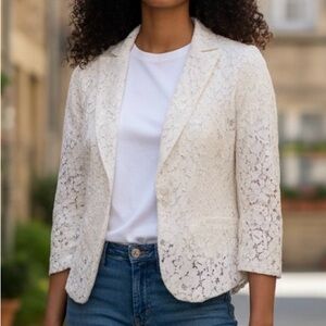 Candie's Cream Lace Blazer